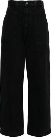 Khaite Hewitt high-rise wide-leg jeans - women - Cotton - 31 - Black