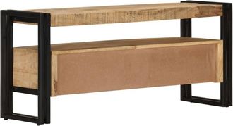 Berkfield Home TV Cabinet 100x30x45 cm Solid Mango Wood in Brown | Size: 100 x 30 x 45 cm