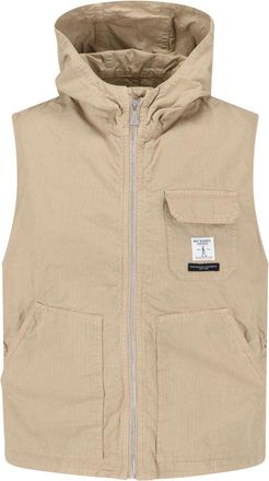 Roy Rogers Beige Hooded Cotton Vest Jacket