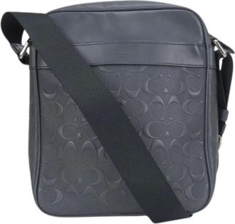 Coach Pre-owned Cross Body Bags, male, Black, Size: ONE SIZE Pre-owned Leather Shoulder Bag F11741