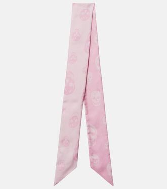 Alexander McQueen Skull silk twill scarf