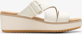 Clarks Wrenly Jane Off White Lea Sandalen
