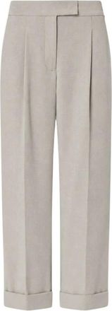 Liu Jo M&eacute;lange broek met omgeslagen zoom - Dames - Broeken - Bruin - Maat: M Leer