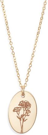 Set & Stones Louise Birth Flower Necklace in Gold /January at Nordstrom