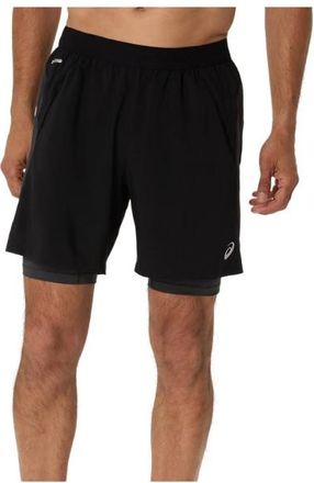 Asics Road 2-n-1 7 Short Laufshorts f&uuml;r Herren | schwarz