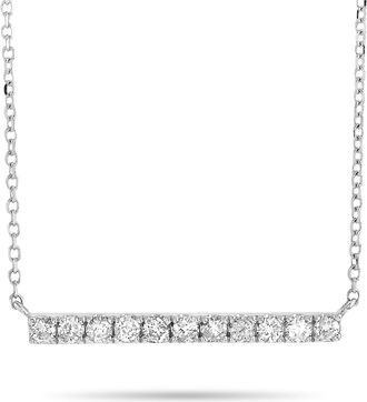 Luxury Bazaar 14K White Gold 0.25 ct Diamond Pendant Necklace