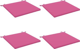 vidaXL Cojines De Asiento De 4 Piezas Soest 4 Uds. 100% Poli&eacute;ster Rosa Vidaxl