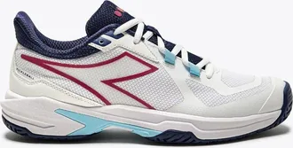 Diadora Trofeo 2 AG Sneakers Womens US 9.5 White Blue Pickleball Shoes TF1923