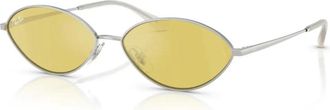 Ray-Ban Stijlvolle zonnebril met gele spiegellens - unisex - Zonnebrillen - Grijs - 59 MM - Accessoires