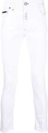 Philipp Plein mid-rise skinny jeans - men - Cotton/Cotton/Polyester/Polyester/Spandex/Elastane - 31 - White