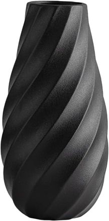 OEM Jarr&oacute;n De Cer&aacute;mica Negra Con Dise&ntilde;o De Espiral Texturizada, Ideal Para Una Decoraci&oacute;n Bohemia Moderna Y Minimalista, Perfecto Para Flores Secas, Hierb