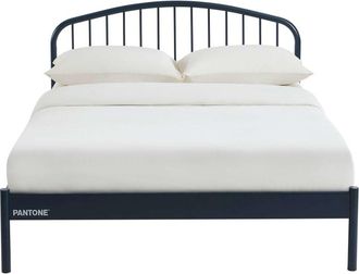 Pantone Cama 140x190 de metal azul noche con somier incluido
