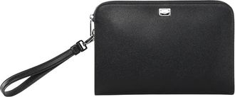 Dolce & Gabbana Alpine Calfskin Sicily Clutch Bag - Heren - Portefeuilles - Zwart - ONE Size - Leer - Accessoires