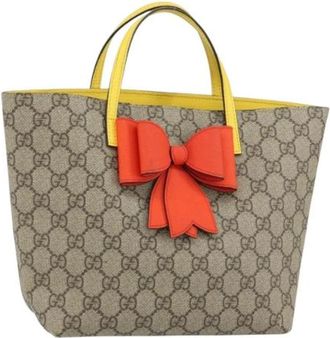 Gucci Pre-owned Tote Bags, female, Beige, Size: ONE SIZE Pre-owned Plastic Tote Bag