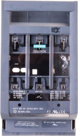 SIEMENS Interruptor Fusible 3p 160a Nh00 3np1133-1ca10