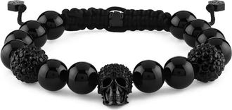 Philipp Plein Bracciale con perline - Nero