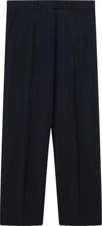 Miu Miu Kid Mohair Broek - Dames - Wijde Broeken - Blauw - S - Wol - Broeken