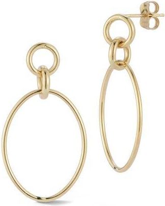 Ember Fine Jewelry 14K Gold Frontal Hoop Earrings at Nordstrom Rack