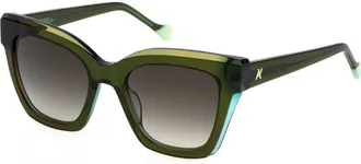 Yalea SYA142 CAROLINE 09BZ Womens Sunglasses Green Size 52
