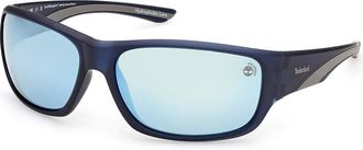 Timberland TB00084 Polarized 91D Mens Sunglasses Blue Size 64