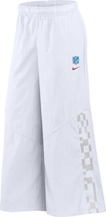 Nike Houston Texans Rivalries Collection Wide-Leg Nike Womens NFL Mid-Rise Woven Pants in White | 06AF075K9H-AXS