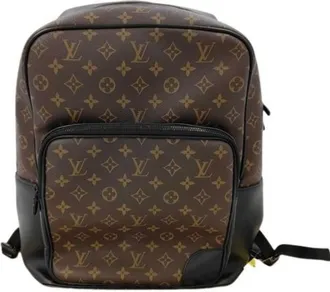 Louis Vuitton Monogram Macassar Black Brown Pvc Leather Backpack (Pre-Owned)