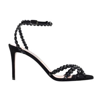 Aquazzura Tequila 85 Sandalen - Dames - Schoenen - Zwart - Maat: 38 1/2 EU Leer
