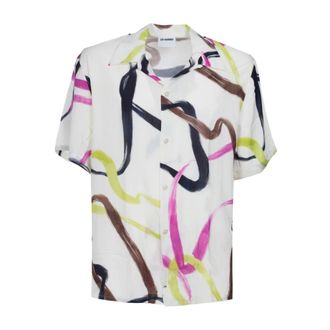 Les Hommes Overhemden, Heren, Veelkleurig, XL, Katoen, Bowling Shirt