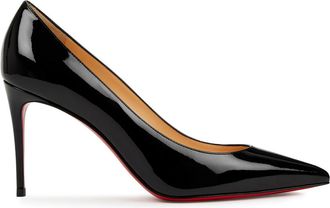Christian Louboutin Kate 85 Patent Leather Pumps - Black