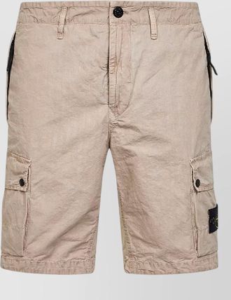 Stone Island cotton slim-fit cargo shorts