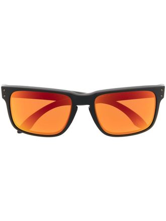 Oakley Zonnebril met vierkant montuur en getinte glazen - Zwart
