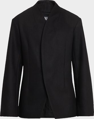 Jacquemus Men & apos;s Bastide Collarless Tailored Wool Jacket