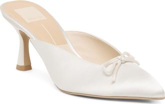 Dolce Vita Cleo Pointed Toe Pump in Off White Satin at Nordstrom, Size 7.5