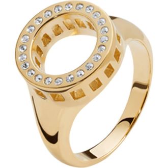 Lucy Quartermaine Art Deco Halo Ring in Gold Vermeil at Nordstrom, Size 6.5