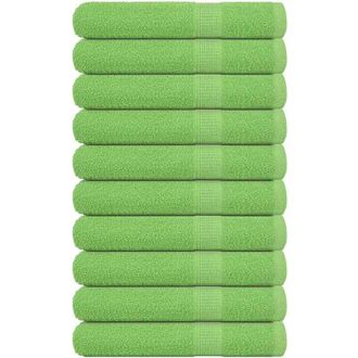 vidaXL Asciugamani per Sauna 10 pz Verde Mela 80x200cm 360 g/m&sup2; Cotone - Vidaxl