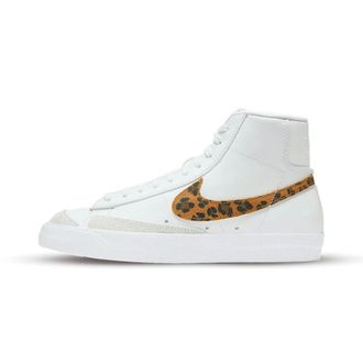 Nike Fitness, Dames, Wit, 38 1/2 EU, Leer, Blazer Mid 77 Leopard