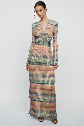 Cecilia Prado Deep V Tiered Maxi Dress