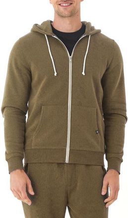 Threads 4 Thought Trim Fit Heathered Fleece Zip Hoodie in Kelp at Nordstrom, Size Xx-Large