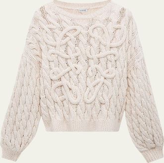 Loewe x Paulas Ibiza Anagram Cable-Knit Sweater