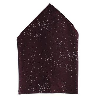 Trafalgar Store Mystere Metallic Star Light 12 x 12 Silk Pocket Square in Merlot at Nordstrom