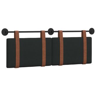 vidaXL Cabecera Colgante Liso Negro 130 X 55 X 5 Cm Pu Antiguo Vidaxl