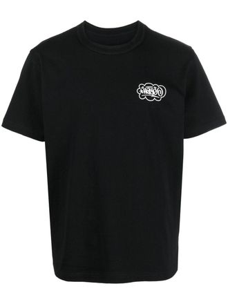 sacai x Eric Haze circle star-print T-shirt - Black