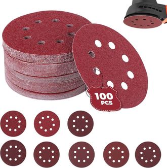 OEM Juego De 100 Discos De Lijado, Discos Abrasivos De Grano 40/60/80/120/180/240/320/400, Tama&ntilde;o De 125 Mm, Ideal Para Lijar/pulir/eliminar &Oacute;xido, Amolad
