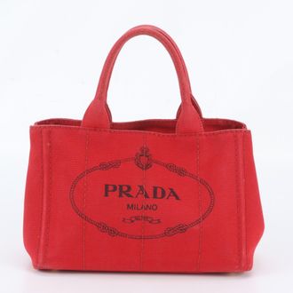 Prada Red Color Handbag Shoulder Bag Tote Bag (Pre-Owned)
