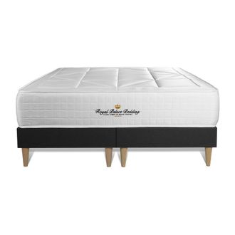 Royal Palace Bedding Royal Palace Bedding - Base Tapizada Negro + Colch&oacute;n Con Muelles Y Viscoel&aacute;stica 200 X 200