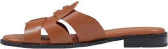 Tommy Hilfiger Fw 0Fw 09126 - Dames - Sandalen - Bruin - 40 EU - Leer - Schoenen