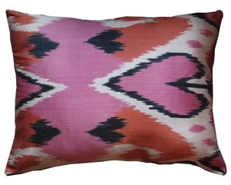 Les-Ottomans Silk Ikat Cushion