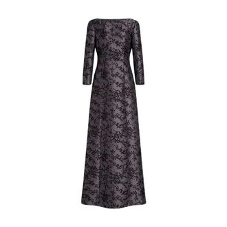 Alberta Ferretti Long Floral Mikado Dress - female - Alberta Ferretti - Gowns - Multicolor - 2XL - Dresses