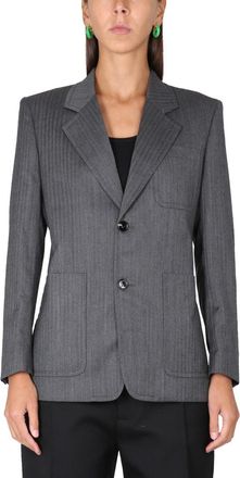 Bottega Veneta Chevron Pattern Wool Jacket - Multicolor