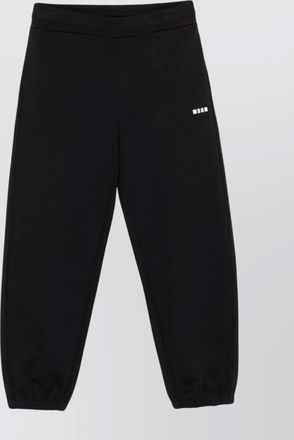 Msgm straight trousers with elastic cuffs and waistband